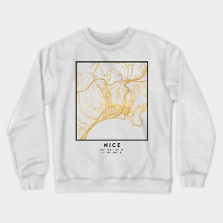 NICE FRANCE CITY STREET MAP ART Crewneck Sweatshirt